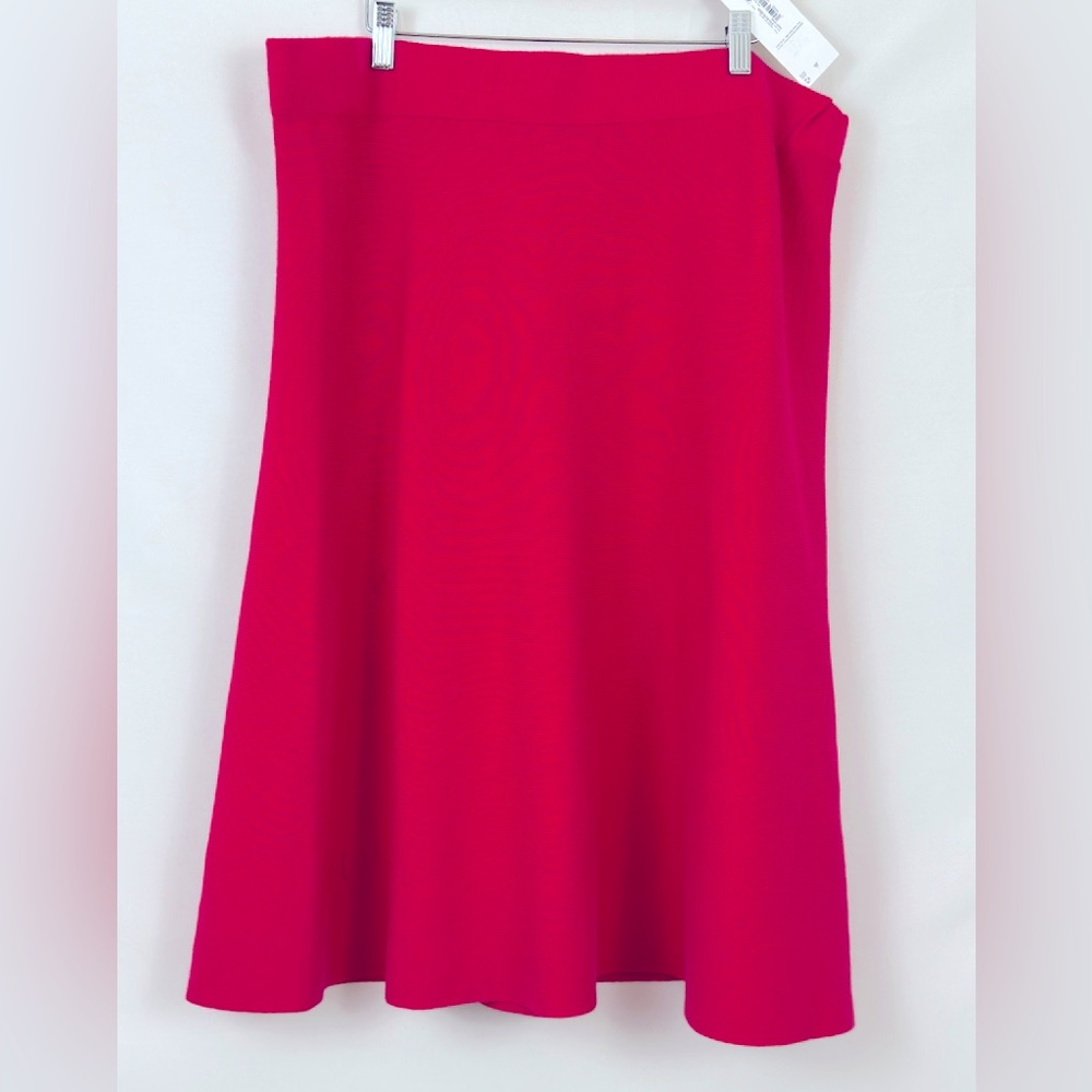 Liz Claiborne - Jazzy Rose Knit Pull-on Elastic Waist A-line Skirt  XXL.…